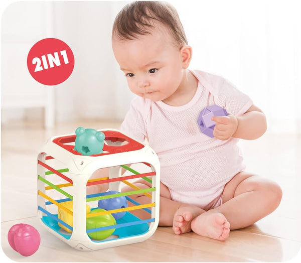 Multicolor 2 - in - 1 Shape Sorting Box Playset - BLL - RT - 608 - 99 - Planet Junior