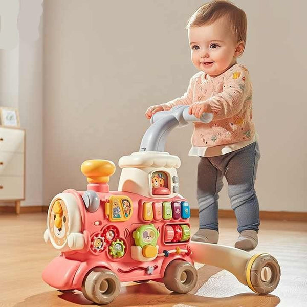 Multifunctional Train Themed Fun Baby Walker with Toys - 6063 - Planet Junior