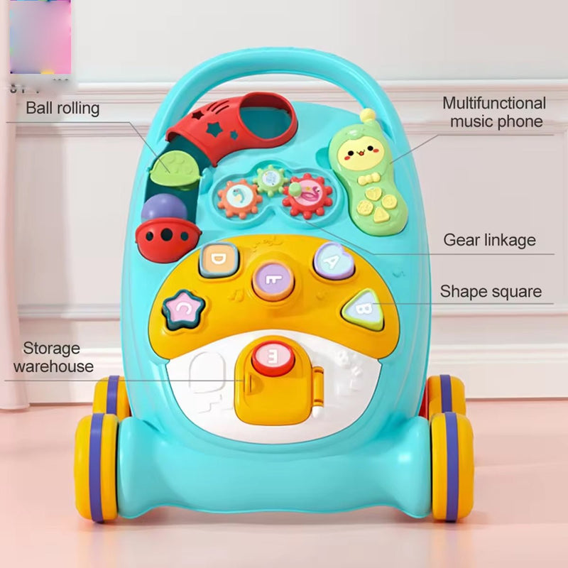 Musical Baby Activity Walker with Shape Cognitive Stroller - BLL - AW - 1055 - 1YL - Planet Junior