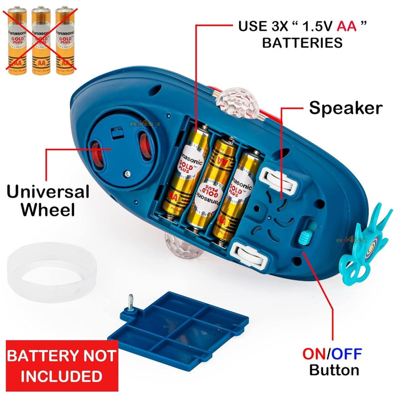 Musical Gear Ship with Lights - MT921 - Planet Junior