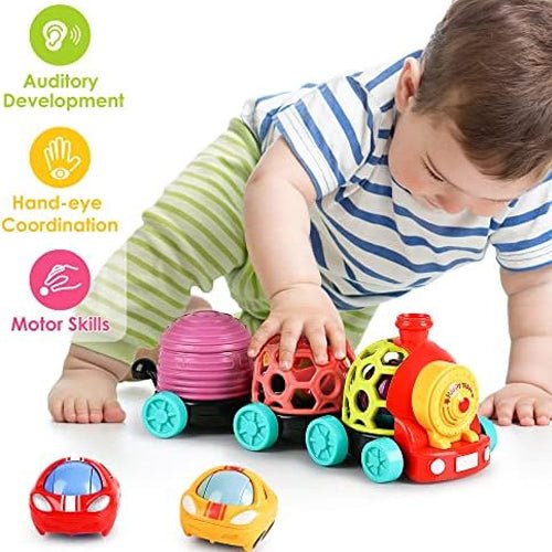 Musical Soft Teether Rattle Train Set Assorted | 1 Pcs - BLL - DK - 35856 - Planet Junior