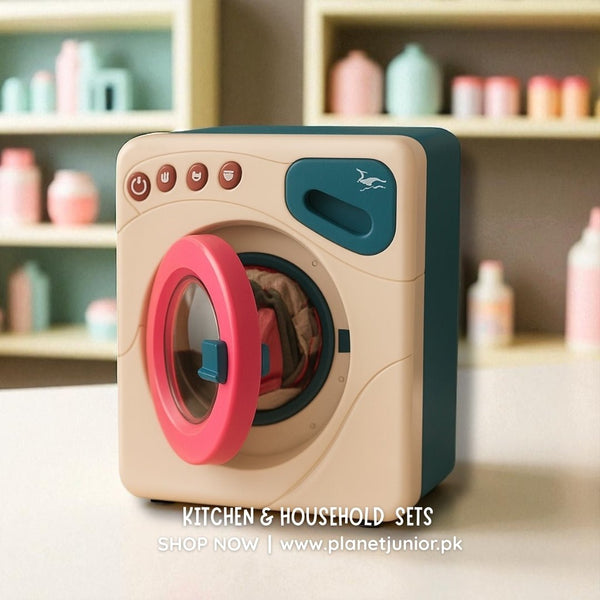 Musical Washing Machine with Accessories - BLL - GT - 6712A - Planet Junior