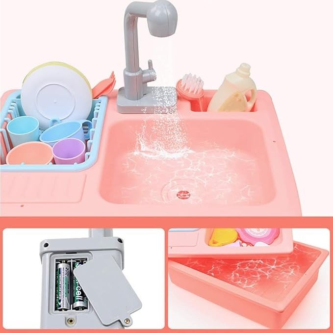 New Realistic Electric Dishwasher Kitchen Sink Set - 236A - Planet Junior