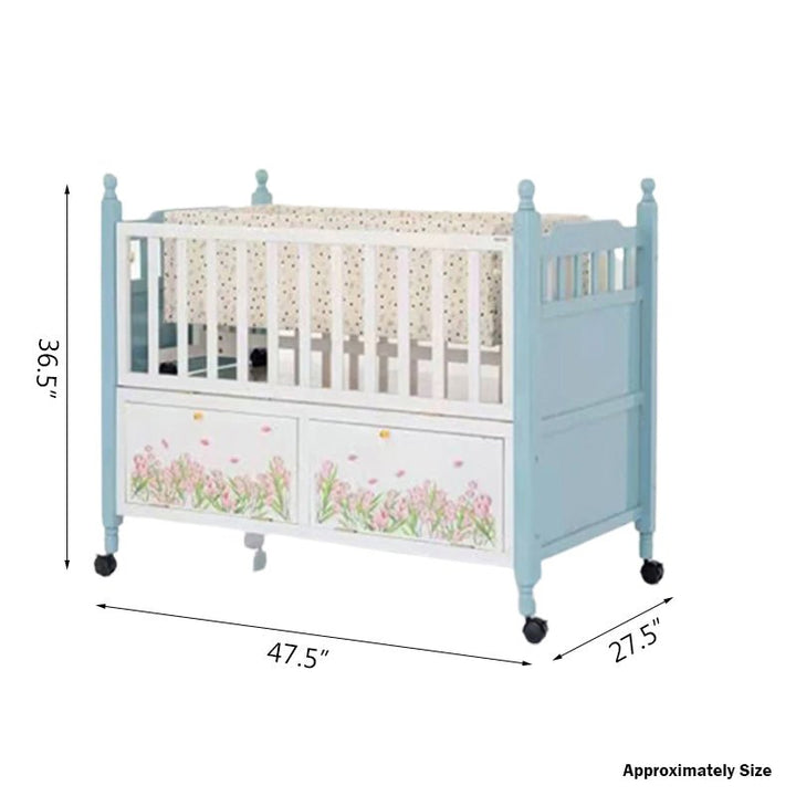 NewbornNest Baby Cot - BLL - BC - 6623DP - BLUE - Planet Junior