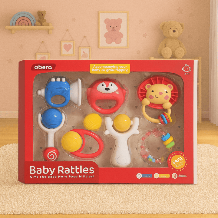 Obera 8 - in - 1 Sensory Rattle Pack - BZ - 628 - 4B - Planet Junior