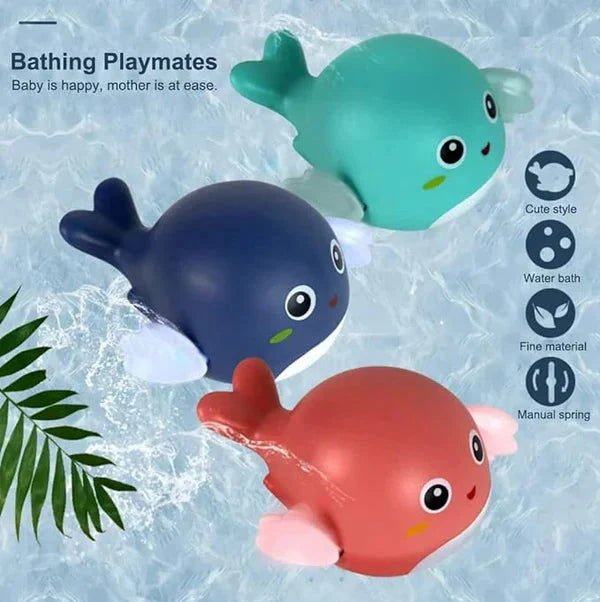 Ocean - Themed Bath Set – Swimming Whale & Dolphin Friends for Toddlers - KT - 1663 - 1 - Planet Junior