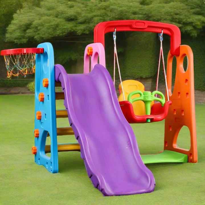 Outdoor Kids Slide & Swing Combo – Compact, Stable & Fun - BLL-SL-016-1 - Planet Junior