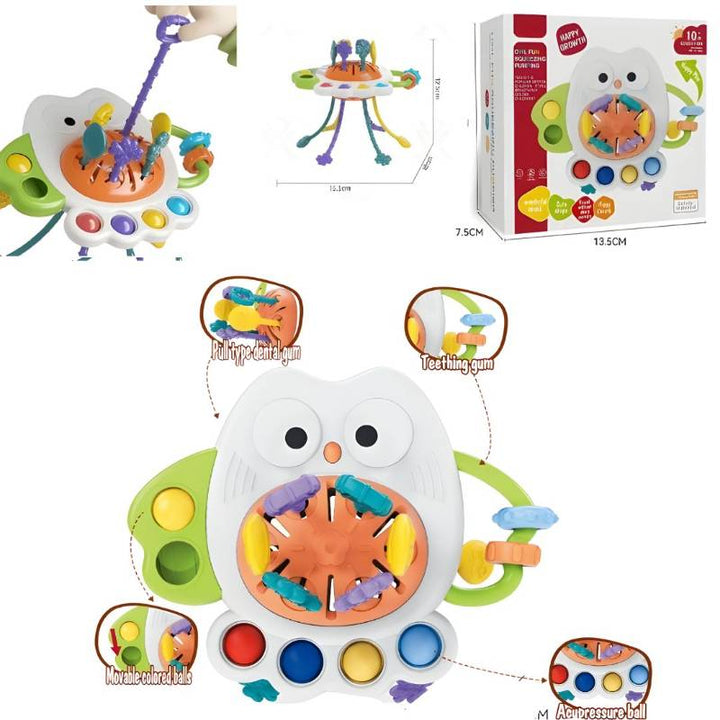 Owl Shaped Pull String Educational Ball for Kids - 368 - 30 - Planet Junior