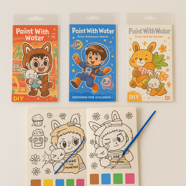 🎨Paint With Water – Magical No - Mess Watercolor Art Book - AS-011 - Planet Junior