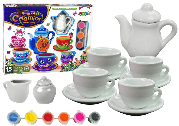 Paint Your Own Ceramic Tea Set - BLL - GT - 868 - 21D - Planet Junior