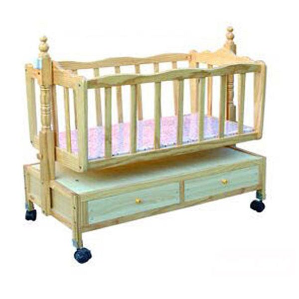 PetalRest Baby Cot with Drawer BC - 730 - BLL - BC - 730 - Planet Junior