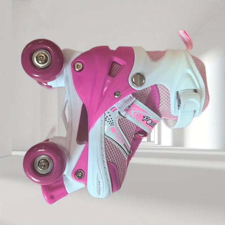 Pink Adjustable 4 - Wheel Skates – Smooth, Safe & Perfect for Growing Kids - BLL-SKT-805-2M - Planet Junior