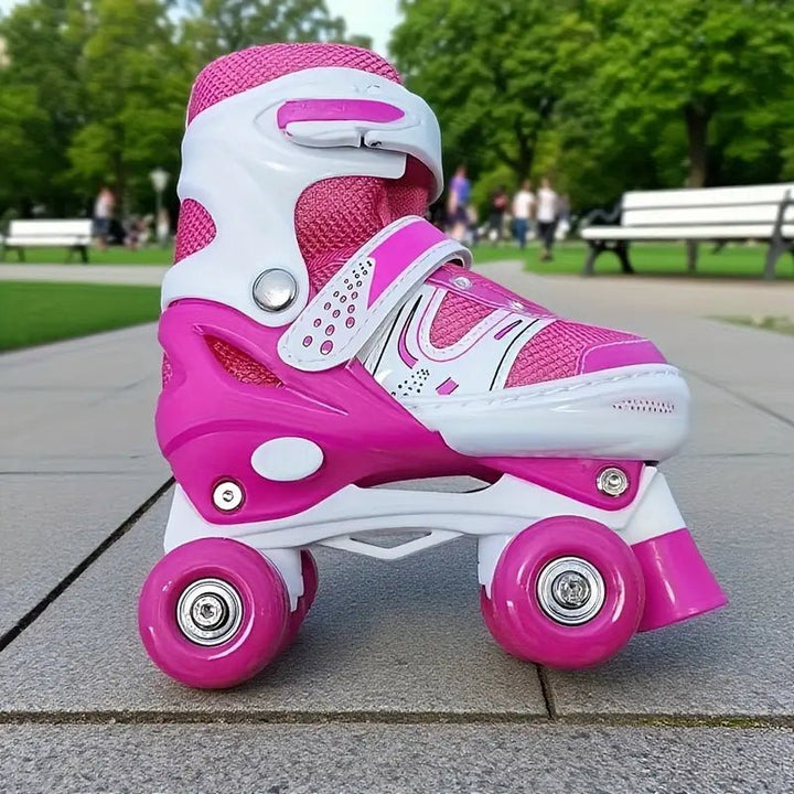 Pink Adjustable 4 - Wheel Skates – Smooth, Safe & Perfect for Growing Kids - BLL-SKT-805-2M - Planet Junior