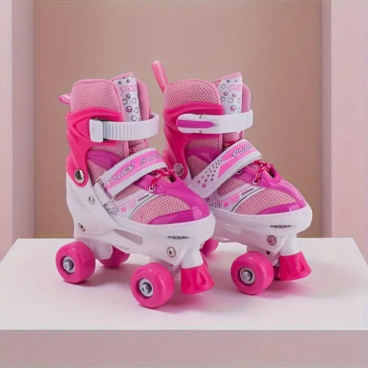 Pink Adjustable 4 - Wheel Skates – Smooth, Safe & Perfect for Growing Kids - BLL-SKT-805-2M - Planet Junior