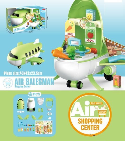 Plane Theme Wooden Supermarket Set - BLL - GT - 10J06 - Planet Junior