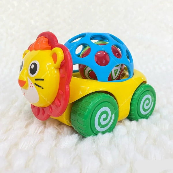 Playful Baby Lion Car Toy for Grasping and Rolling - BLL - RT - 2858 - 3 - Planet Junior