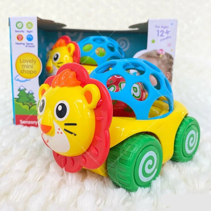 Playful Baby Lion Car Toy for Grasping and Rolling - BLL - RT - 2858 - 3 - Planet Junior