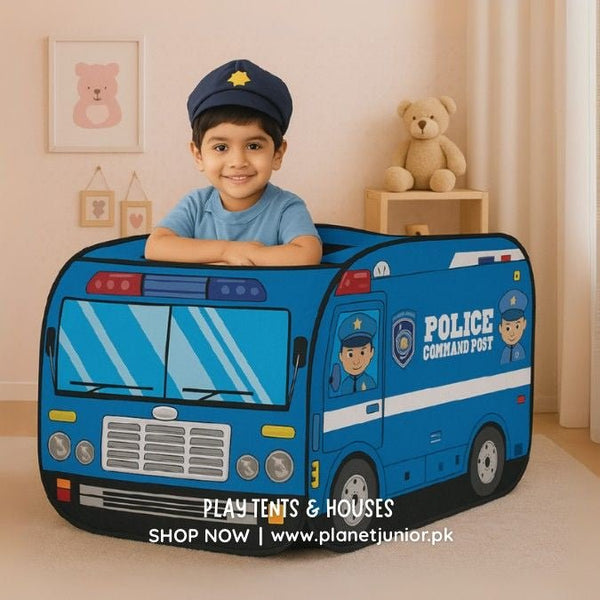 Police Car Kids Play Tent (Indoor & Outdoor) with 50 Balls - 7068A - Planet Junior