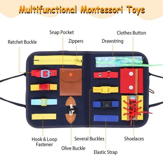 Portable Handbag Style Educational Activities Busy Board - AB998 - Planet Junior