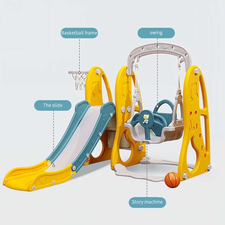 Portable Kids Mini Slide & Swing | L - 78" W - 47" H - 47" - BLL - SL - 016EDS - Planet Junior