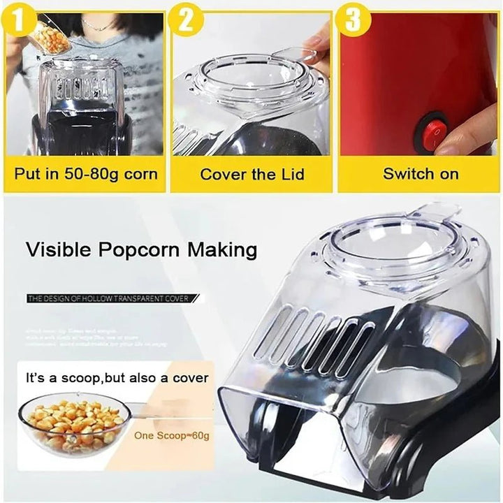Portable Popcorn Maker – Fresh & Fun Snacking Anytime - TM-220 - Planet Junior
