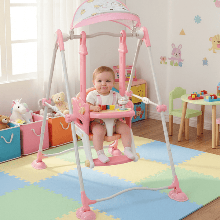Premium Baby Indoor Swing with Safety Seat & musical tray – Stable, Foldable & Playful - BLL-sw-18bs - Planet Junior