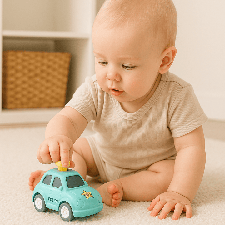 Press & Slide Police Car – Colorful, Fast & Full of Fun - SLT-668-38A - Planet Junior