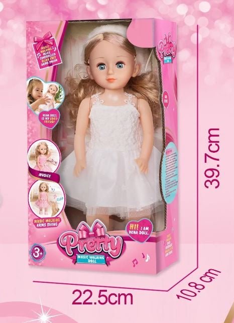 🎀 Pretty Music Walking Doll – 40cm Interactive Dancing & Singing Voice Control Doll with Lights and Music - AKT-5118E - Planet Junior