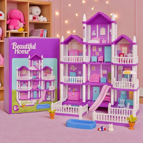 Princess Castle Dollhouse – Multi - Level Dream Mansion - FF-462-33 - Planet Junior