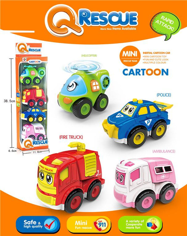 Push & Play City Rescue Vehicle Set - Planet Junior