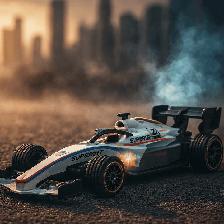 RC Formula Drift Car 1:14 – Spray Mist Effect, Lights, Rechargeable Battery - UT-575 - Planet Junior