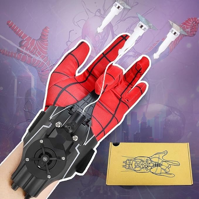 Rechargeable New Cobweb Spiderman Web Shooter with String Launcher & Return Feature - 3D713 - Planet Junior