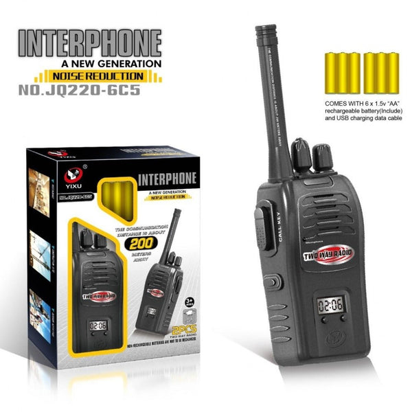 Rechargeable Walkie Talkie Pretend Play - AKT22065 - Planet Junior