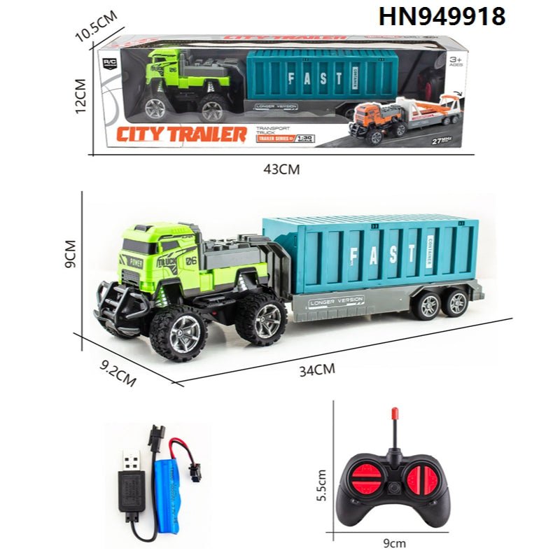 Remote Control Cargo Container Trailer - BLL - RC - 198HT - Planet Junior