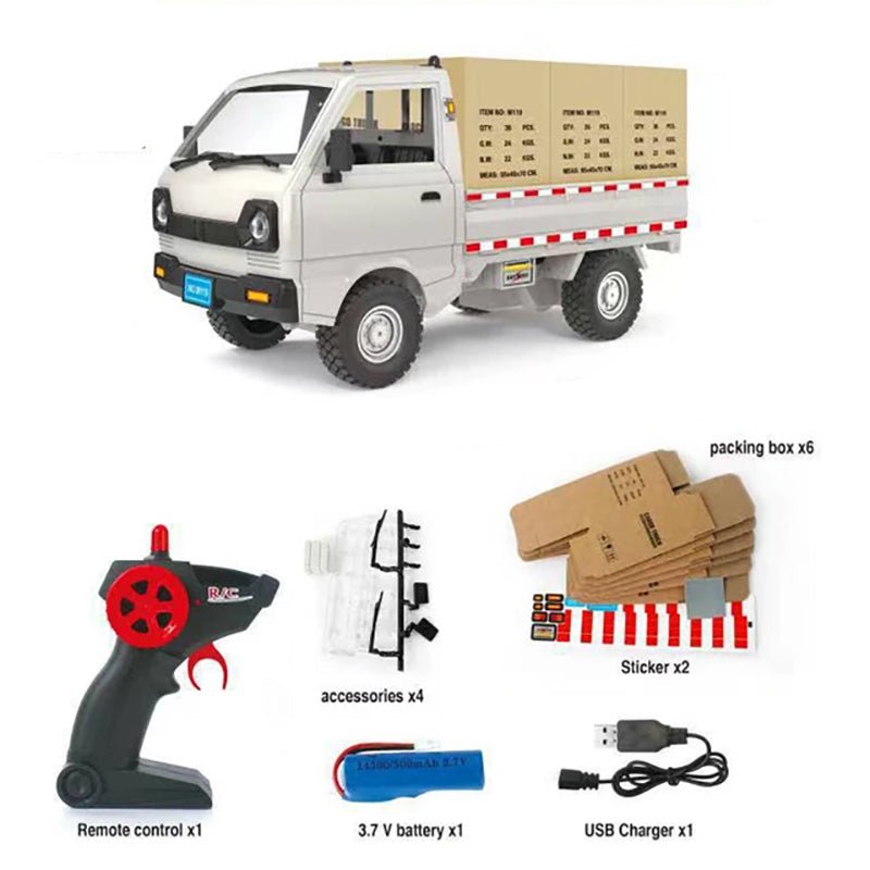 1:10 Rechargeable Remote Control Mini Pickup Truck with Cargo Boxes ...