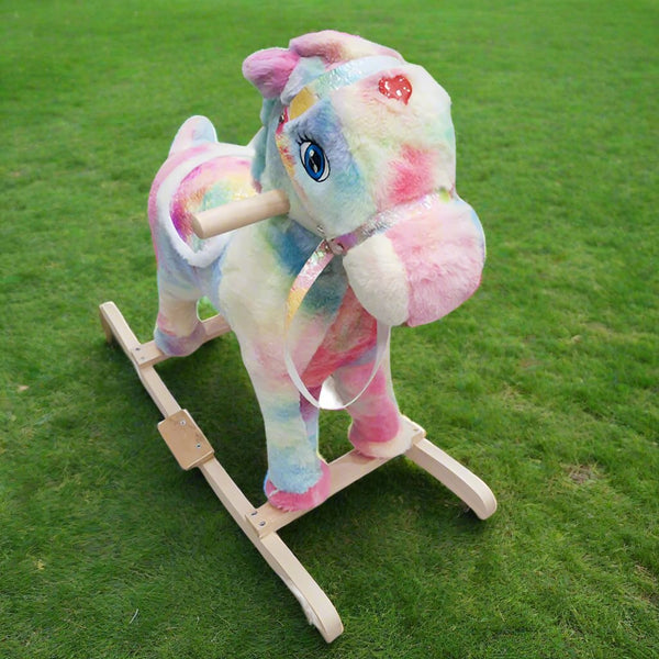 Ride - On Plush Multi - Color Unicorn Rocker - BLL - RH - 0058 - Planet Junior