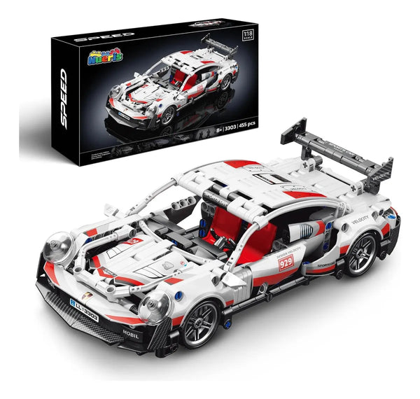 1:18 Scale Lego Sports Car Blocks Set – 455 PCS Racing Build Kit