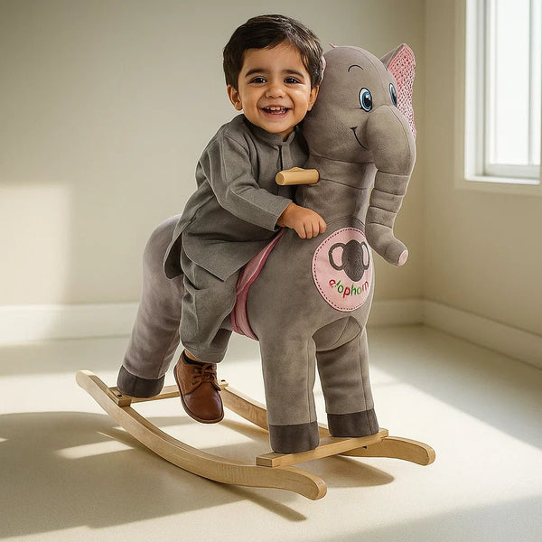Rocking Elephant with Cozy Seat for Kids - BLL - RH - 19133ELE - Planet Junior