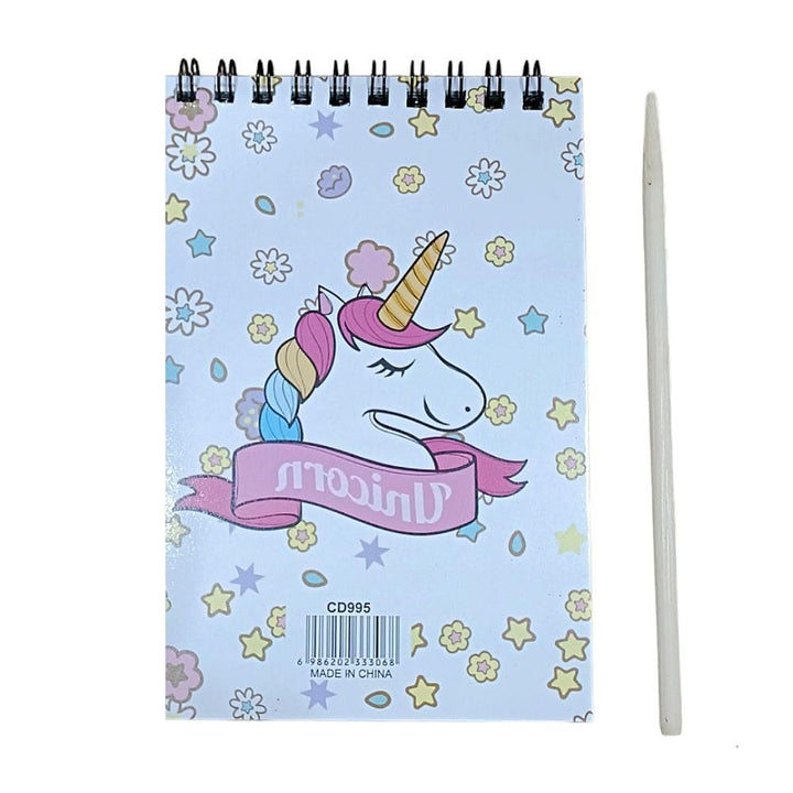 Carnet à Gratter Licorne Magic Scratch – 40 Pages, Stylet Inclus, Couleurs Arc-en-ciel, Spiralé, Activité Créative Pour Enfants Dès 3 Ans