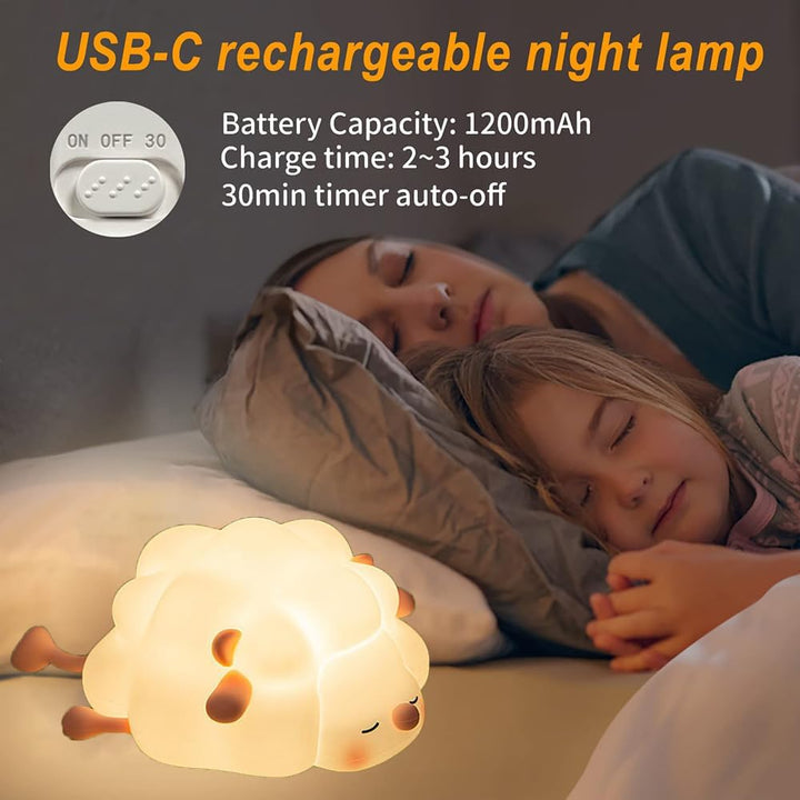Sheep Silicone Night Light – Multicolour Bedside Lamp for Kids - UT - 3011 - Planet Junior