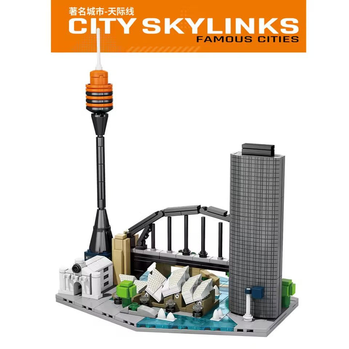 🇦🇺 Skyline Australia Architecture Blocks Set | 523 pcs - AKT-8785-4 - Planet Junior