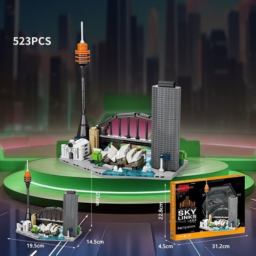 🇦🇺 Skyline Australia Architecture Blocks Set | 523 pcs - AKT-8785-4 - Planet Junior