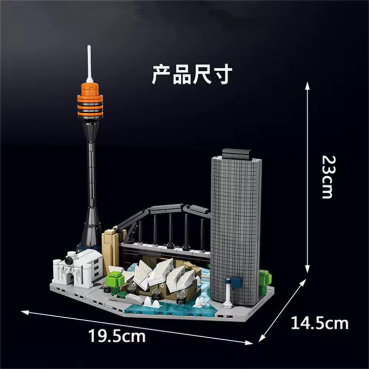 🇦🇺 Skyline Australia Architecture Blocks Set | 523 pcs - AKT-8785-4 - Planet Junior