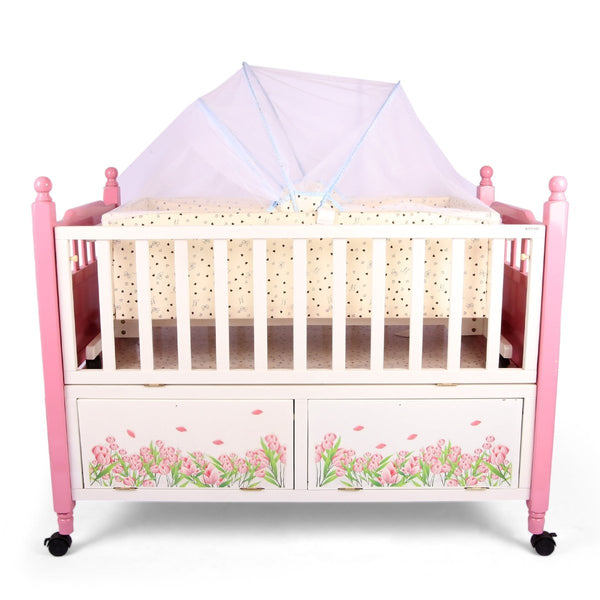 SleepyNest Baby Cot - BLL - BC - 6623DP - PINK - Planet Junior