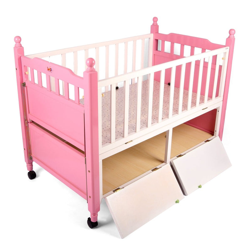 SleepyNest Baby Cot - BLL - BC - 6623DP - PINK - Planet Junior