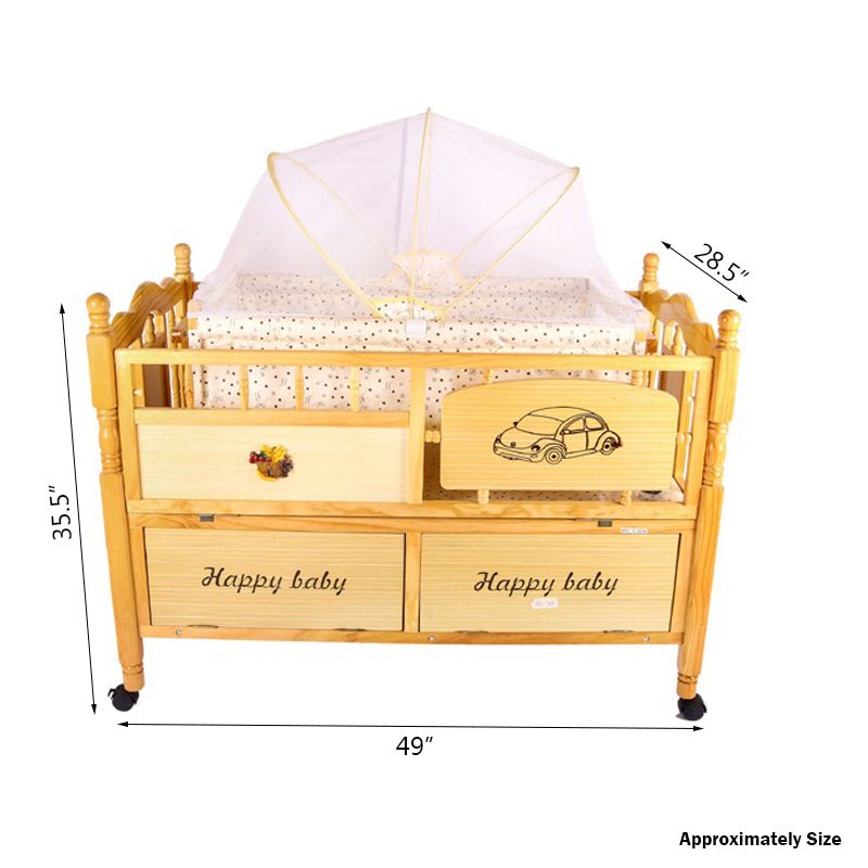 SlumberSprout Baby Cot with Swing - BLL - BC - 710 - Planet Junior