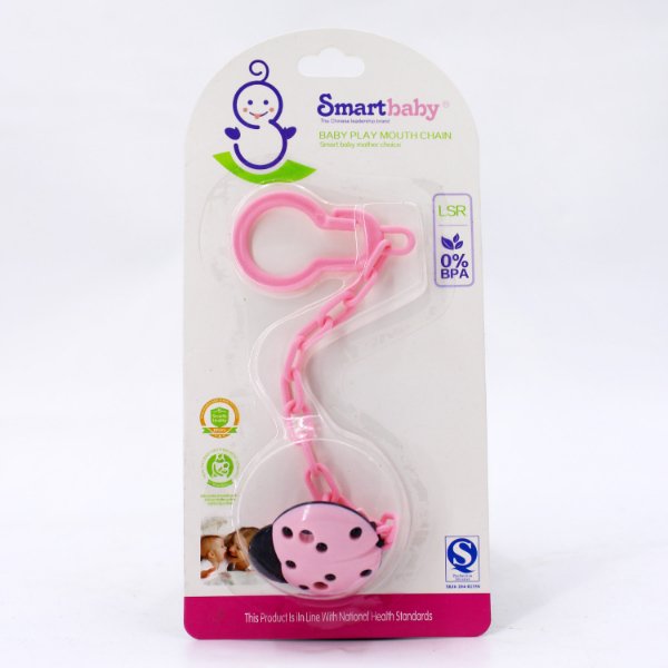 Smart Baby Soother with Chain | Pink - BLL - BF - 322YX - Planet Junior