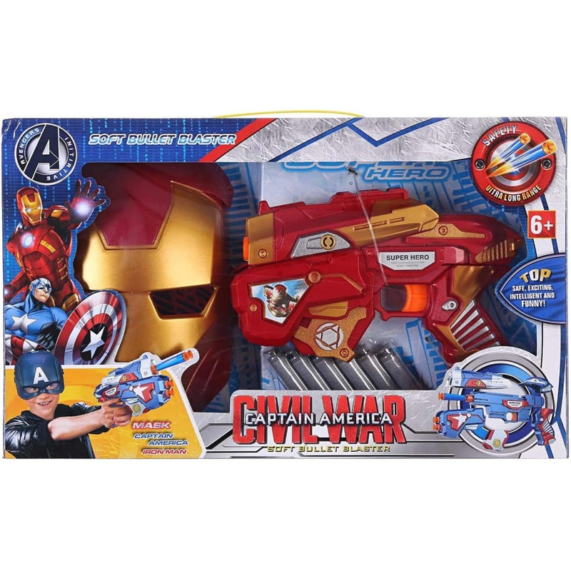 Soft Bullet Blaster with Iron Man Mask - BLL - GN - 272B - Planet Junior