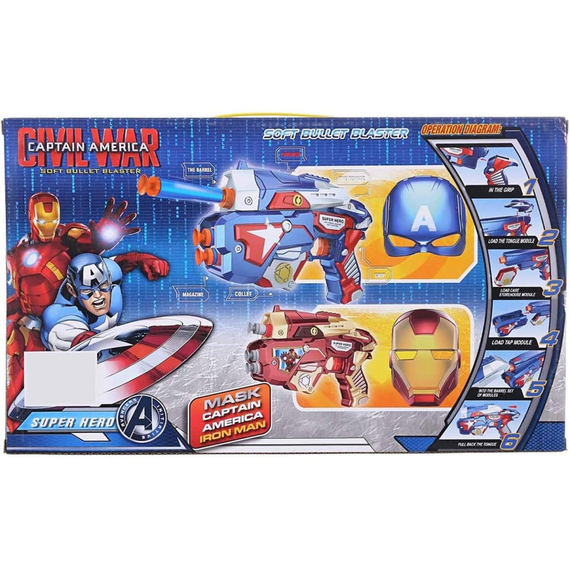 Soft Bullet Blaster with Iron Man Mask - BLL - GN - 272B - Planet Junior