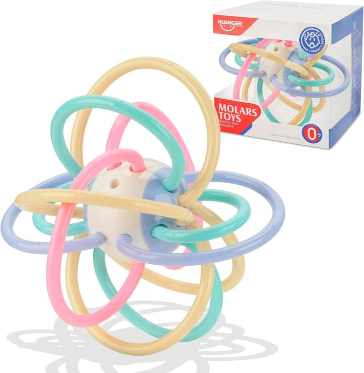 Soft Manhattan Ball Teething Toy with Rattle for Newborns - 668 - 223 - Planet Junior